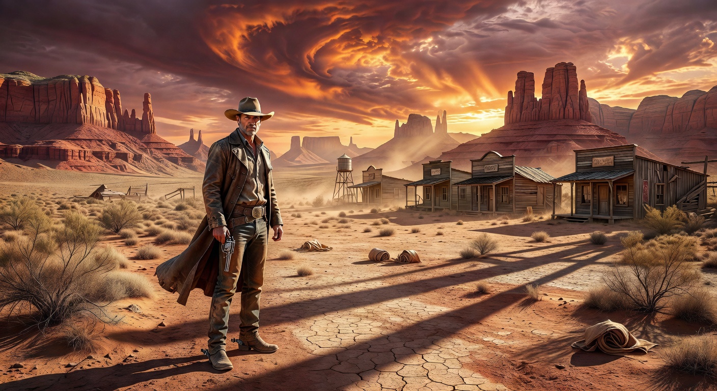 Cinematic Wild West Desert Landscape Backdrop